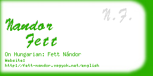 nandor fett business card